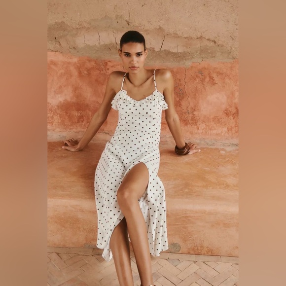 ZARA Polka Dot Lace-Up Dress Size M | Screen Worn on The Boys - Picture 2 of 15